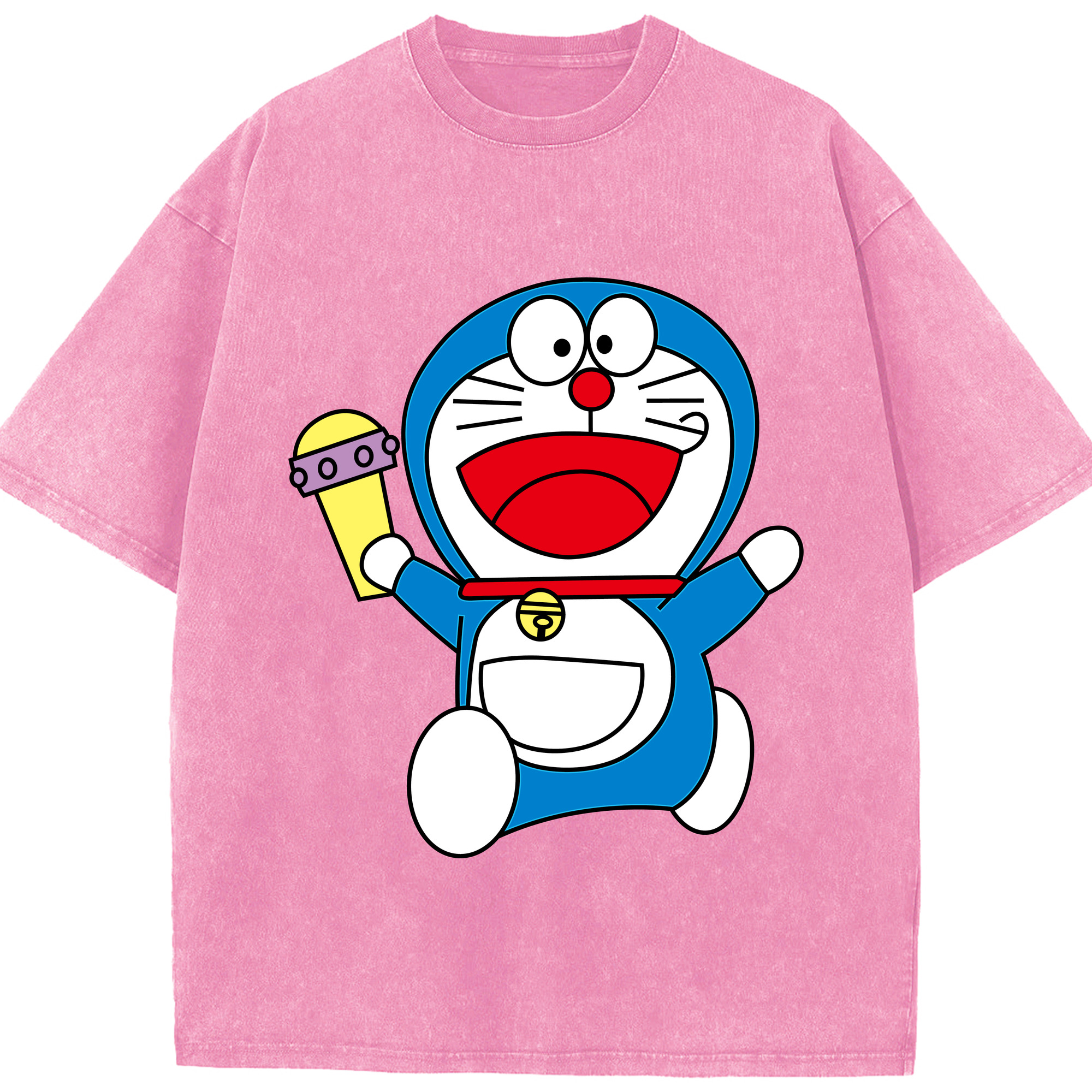 （画像用） ドラえもん Doraemon 綿100% ヴィンテージ風 半袖Tシャツ（フロントプリント）